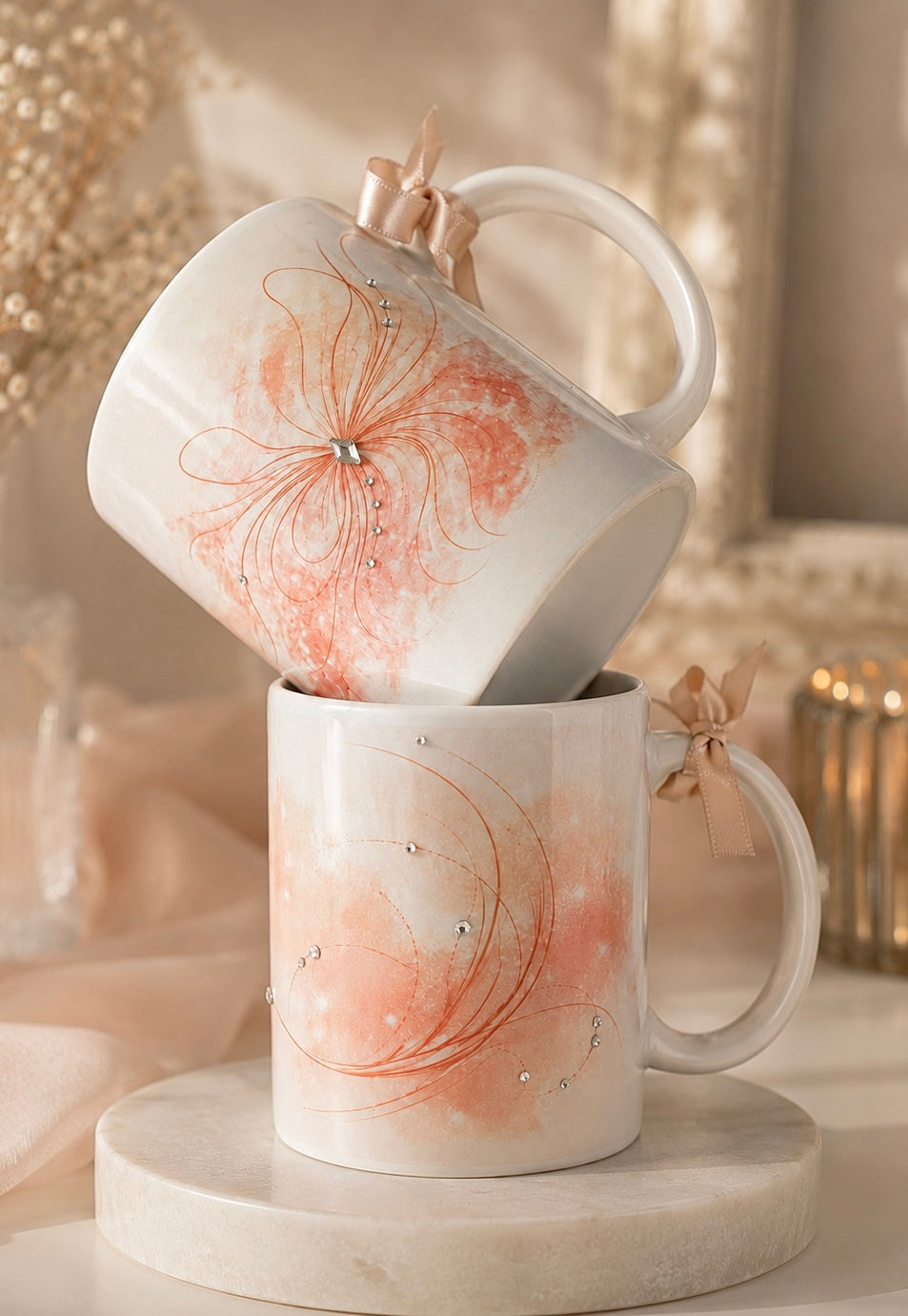 Blush Crystal Mug Set