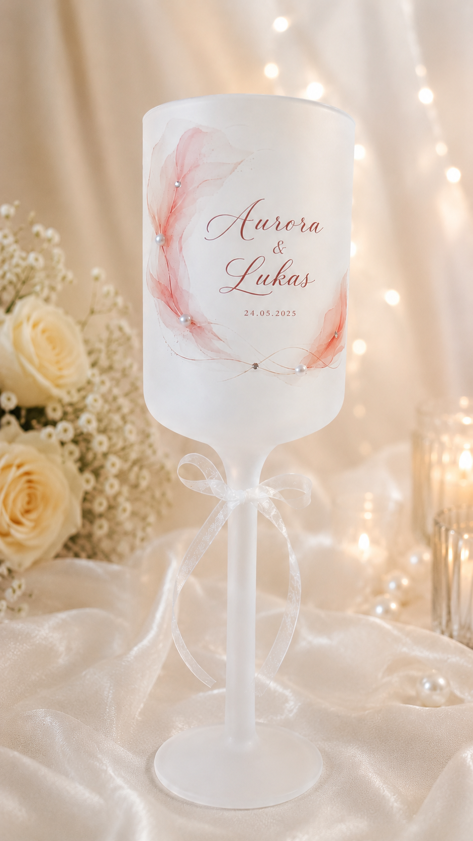 Personalized Wedding Glass